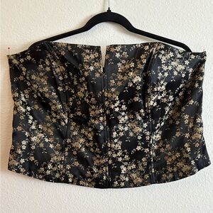 Scott McClintock Black and Gold/Green Bustier